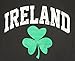 tees geek Ireland Irish Shamrock Clover Men's T-Shirt - (Large) - Black