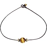 Jewever Natural Crystals and Gemstones Choker Necklaces for Women Men Energy Power Beaded Healing Stone Simple Classic Unisex Handmade Jewelry