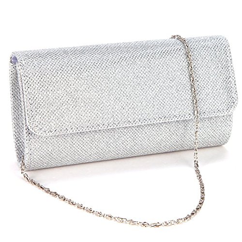silver prom purse