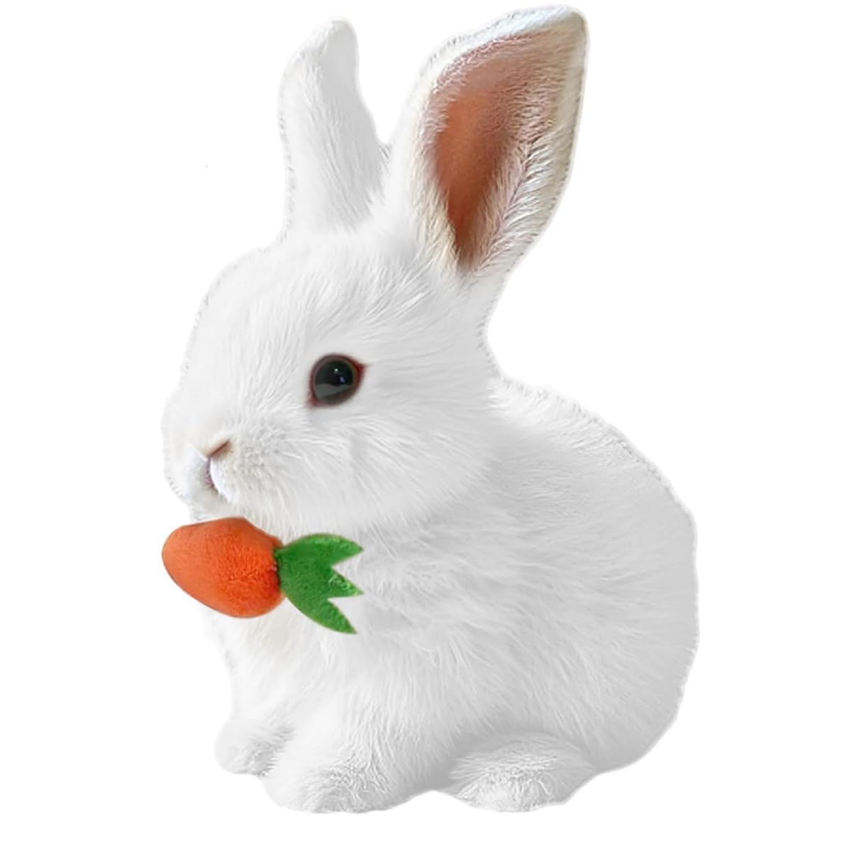 Nenrte Bunny Realistic Bunny, Realistic B.unny Toy, Easter Bunny Toy, 2026 New Bu.nnyToys Educational Interactive Toys - Can Walk and Talk, Hopping Realistic Toy for Kids(with Carrot)