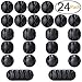 ExcelFu 24 Pieces Cable Clips Self-Adhesive Desk Cable Organizer Cord Management Clips Wire Holder for Cord, Cable and Wire, Black