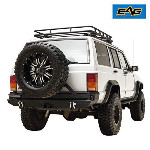 EAG Steel Rear Bumper with Tire Carrier Fit for 19842001 Cherokee XJ