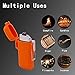 Waterproof Dual Arc Lighter Windproof USB Rechargeable Plasma Lighter Slim Design (Orange)thumb 3