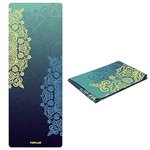 Travel Yoga Mat Eco Friendly Fitness Exercise Mat Sweat Absorbent Anti Slip, High-Grade Natural Suede for Travel, Yoga…