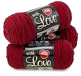 Red Heart With Love Yarn 3-Pack, Berry Red