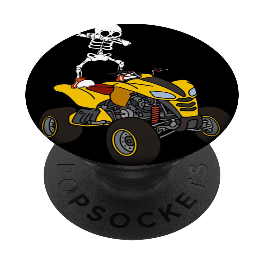 Dabbing Skeleton Quad Bike Rider Dab Skeleton Biker PopSockets Swappable PopGrip