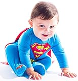 Warner Bros. Batman & Superman Baby Boys' Costume Coveralls with Cape