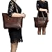 ZMSnow Vegan Leather Tote Designer Handbags for Women Girls (Coffee)
