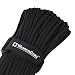 Titan WarriorCord | Black | 103 Continuous FEET | Exceeds Authentic MIL-C-5040, Type III 550 Paracord Standards. 7 Strand, 5/32" (4mm) Diameter, Military Parachute Cord.