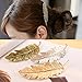 OPCC 6pcs Leaves Hair Accessories Headwear , Leaf Design Punk Women Girl Hair Clip Pin Claw Barrettes Accessories (Gold, silver & bronze)
