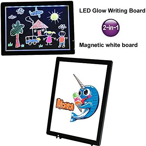 LED Glow Board - Light-up Message Board Magnetic whiteboard for Drawing Writing (1)