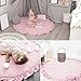 Super Soft Play Mat Kids Round Floor Cushion, 100% Cotton Play Pad, Fluffy Non-Toxic Floor Seating Pillow, 35
