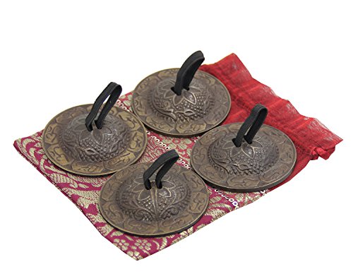 DharmaObjects Belly Dancing - OM Pro Finger Zills or Cymbals 2 Pair/4pcs Antique 6cm