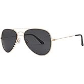 JOOX Polarized Aviator Sunglasses for Women Men, UV400 Protection Lens and Lightweight Metal Pilot Frame