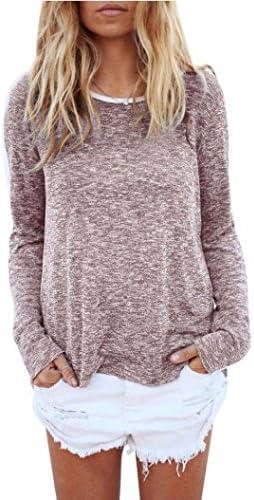 Women Tees,New Hot Sale Women Loose Tunics Casual Long Sleeve Round Neck Shirt Top Blouse by Neartime (XL, Gray)