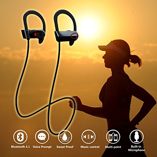 Bluetooth Headphones BES T-1 Pulsar, Sweatproof Wireless Earbuds -IPX7 Certified, HD V4.1 with Noise - //coolthings.us