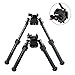 Rifle Bipod CNC QD 6.5-9 inch Adjustable Spring Return Bipod with Quick Release Adapter Rubber Feet Black
