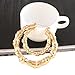 Celebrity Style Vintage Gold Plated Large Bamboo Hoop Earrings (Double Hoops)