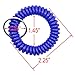 Shells 10PCS Royal Blue Color Soft Highly Spring Spiral Coil Wrist Band Key Ring Chain