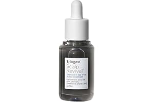 Briogeo Scalp Revival Charcoal + Tea Tree Scalp Treatment, Scalp Serum to Soothe a Dry, Flaky, Itchy Scalp, Absorb Oil, Hydrate Dry Scalp, Clarify Build Up, Vegan, Cruelty-Free, 1 fl oz
