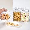 VIVILINEN-Airtight-Food-Storage-Container-Set-Stackable-Kitchen-Storage-with-Lids-Ideal-for-Cereal-Spaghetti-Pasta-Candy-Snacks-for-Keeping-Food-Dry-FreshSet-of-4-08L VIVILINEN Airtight Food Storage Container Set- Stackable Kitchen Storage with Lids Ideal for Cereal Spaghetti Pasta…
