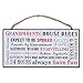 P. Graham Dunn Grandparents House Rules Wood Sign with Jute Rope Hanger, 40 x 4.5 White Print