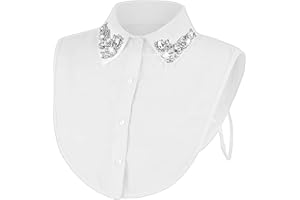 Blablablalu Red Christmas Plaid Rhinestone Detachable Dickie Necklace for Women - Festive Sparkly Necklace