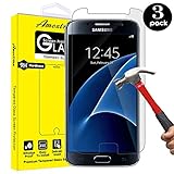 Galaxy S7 Screen Protector,[3 Pack] Amextrian Glass Protector [Tempered Glass] 9H Hardness, Bubble Free [Case Friendly]