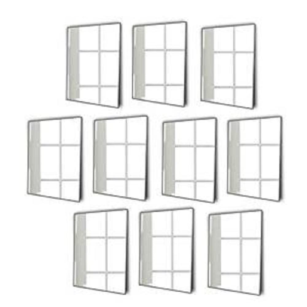 Pack of Rectangle Wall Mounted Acrylic Mirrors: Frameless, Easy to Stick, Strong, Lightweight