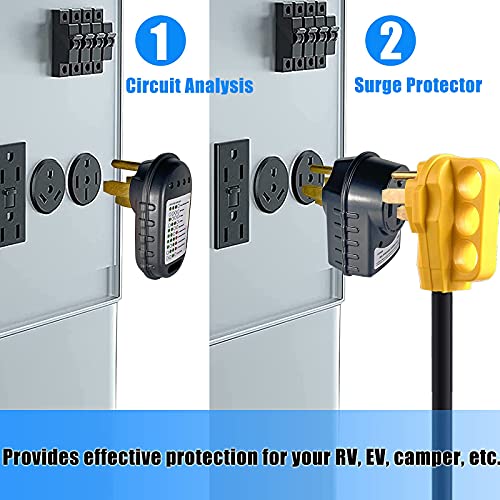 Suplevel 50 Amp RV Surge Protector and Circuit Analyzer Kit, Adapter