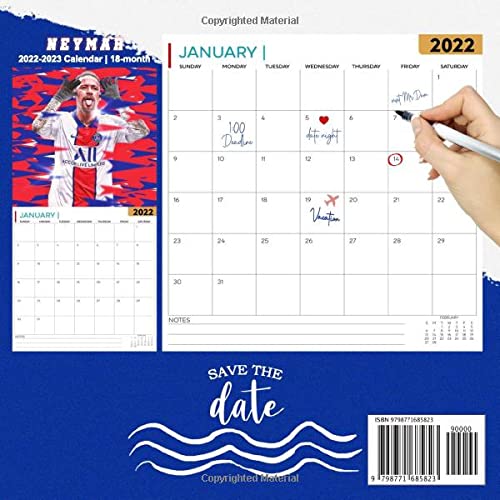 Calendrier Bac Sthr 2023 Neymar Calendar 2022-2023: Neymar Official Sport Calendar 2022 – 18 Months  – Big Size 17"X11". Neymar Planner For All Fans Kids Boys. Kalendar  Calendario Calendrier 18 Monthy.: Jana Cooper: 9798771685823: Amazon.com:  Books