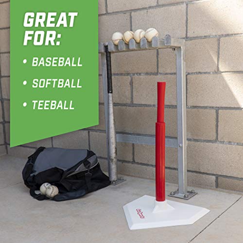 GoSports Baseball & Softball Batting Tee Adjustable Height Rubber Tee