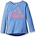adidas Little Girls' Toddler Long Sleeve Girly Tee Shirt, Neon Blue, 2T