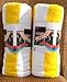 America Galindez Inc Chaise Lounge Towel Stripe Yellow and White - Set 2