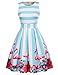 Casual Stripe Flamingo Print A-Line Swing Dress Wear to Work Size XL CL665-1