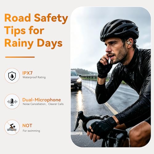 OHAYO Running Headphones Wireless, Open Ear Headphones Wireless, Bluetooth V6.0 Earphones, Noise Cancelling Mics, IPX7 Waterproof,10h Playtime for Running, 2h Magnetic Fast Charging