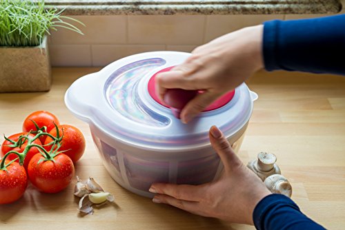 Westmark Germany Vegetable and Salad Spinner with Pouring Spout (Red/Clear)