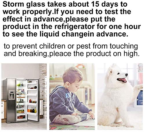 Gyrategirl Storm Glass, 2020 New Weather Stations Weather Predictor, Creative Forecast Nordic Style Decorative Weather Glass Barometer Weather Bottle