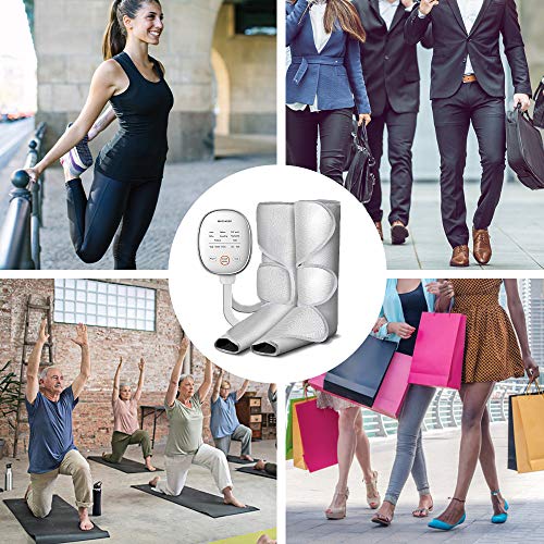 Leg Massager for Circulation, Air Compression with Heating Function Wraps Massages Foot and Calf Massager for Relaxation, Handheld Controller 6 Modes 3 Intensities and 2 Temperatures - Thumbnail 2