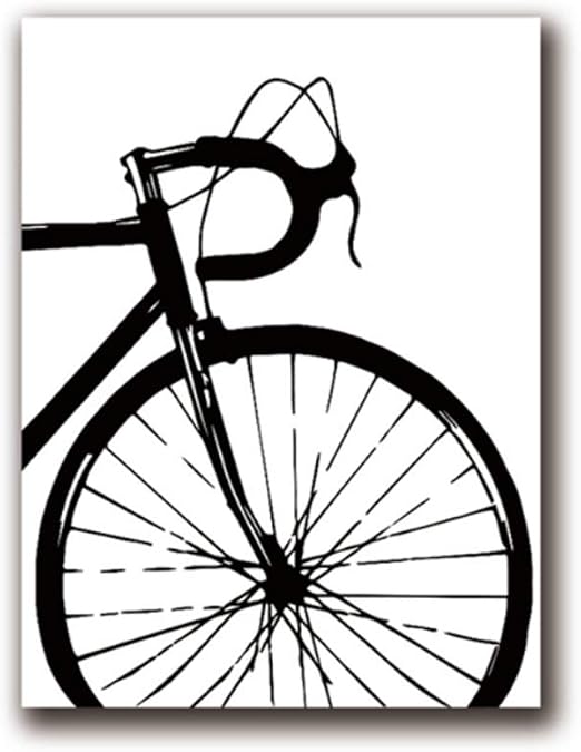 Amazon.com: Bicycle Motivational Art Cycling Canvas Painting Abstract