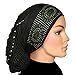 Royal Snood Ruched Hijab Cap with Rhinestones