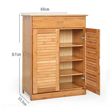 Shoe Racks Xiaolin 5 Layer Bamboo Storage Locker Entrance Shoebox