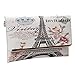 b.m.c BMC Womens Textured PU Faux Leather Postage Stamp Design Print Flap Fashion Clutch Handbag - The Crown of France