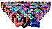 Downtown Pet Supply Poop Bags for Dogs with Dispenser, 2200 Count - Leak-Proof Dog Waste Bags and Bone-Shaped Dog Poop Bags Holder for Leash - Rainbow with Paw Prints of Colors, 12.5