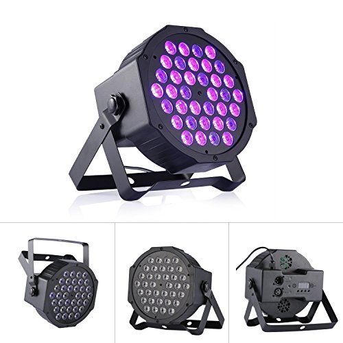 72W Black Light DJ Lights UV Blacklight Stage Spotlight 36 LEDs Auto Lighting Voice Control For Party Wedding Disco Club with Control