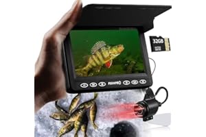 [FishPRO® 2026 New] Underwater Fishing Camera 4.3''IPS- DVR w/ 32GB, 5,000mAh (NO Need Learn) Ice Fishing Camera Underwater, 