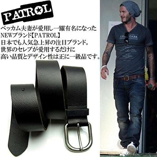 Amazon パトロール Patrol ベルト メンズ ブランド メンズベルト 革 革ベルト Patrol パトロール Plm1105 ベルト 通販