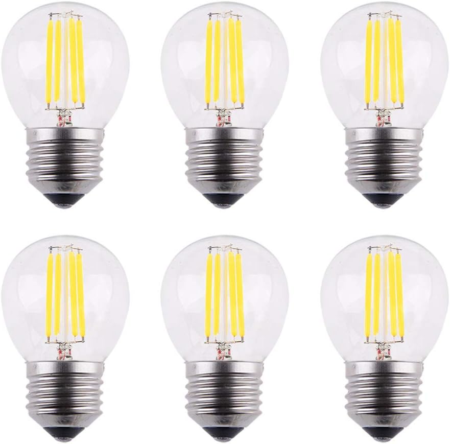 OPALRAY A15/G45 LED Bulb, 4 Watts Dimmable Mini Globe Style