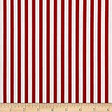 Riley Blake 1/4in Stripes Red Fabric By The Yard