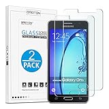 Samsung Galaxy On5 (2015 Version) Screen Protector [2-Pack], OMOTON Tempered Glass Screen Protector for Samsung Galaxy On5 with [9H Hardness] [Crystal Clear] [Scratch Resist] [Bubble Free Install]